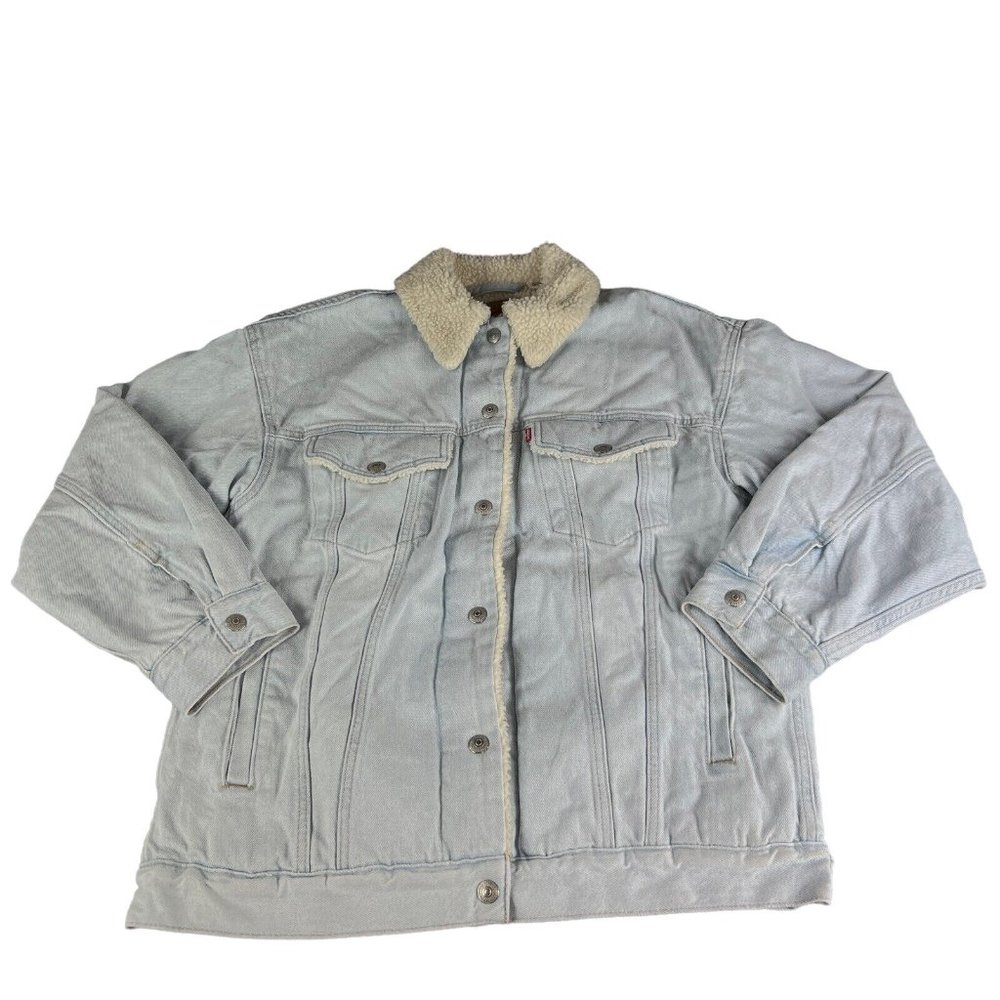 Levi's Silvertab Loose Light Blue Denim Trucker Jacket Men's Size S